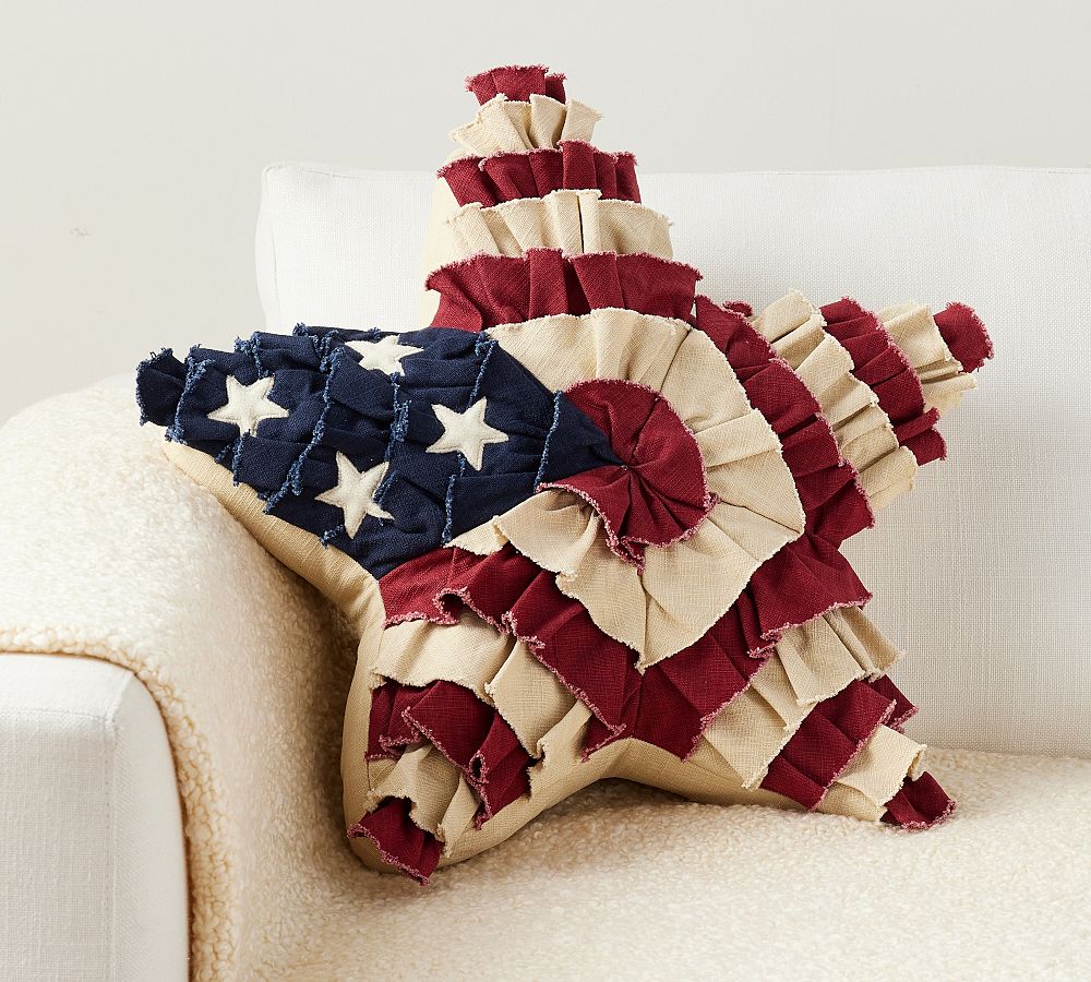 Americana Star Shaped Pillow