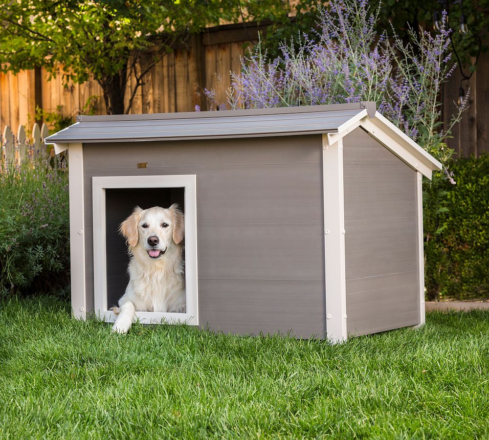 Ecoflex Insulated Lodge Dog House Gray Pottery Barn