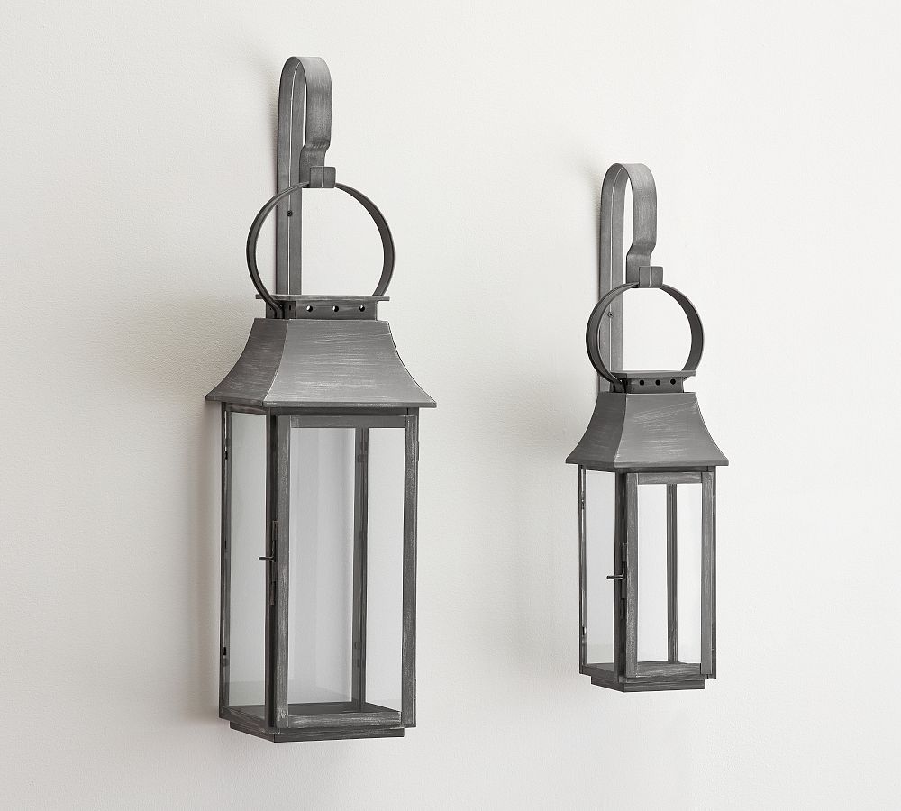 Pottery Barn Wall-Mounted Lantern Scroll Hook  Wall mount lantern, Lantern  hooks, Wall candle holders