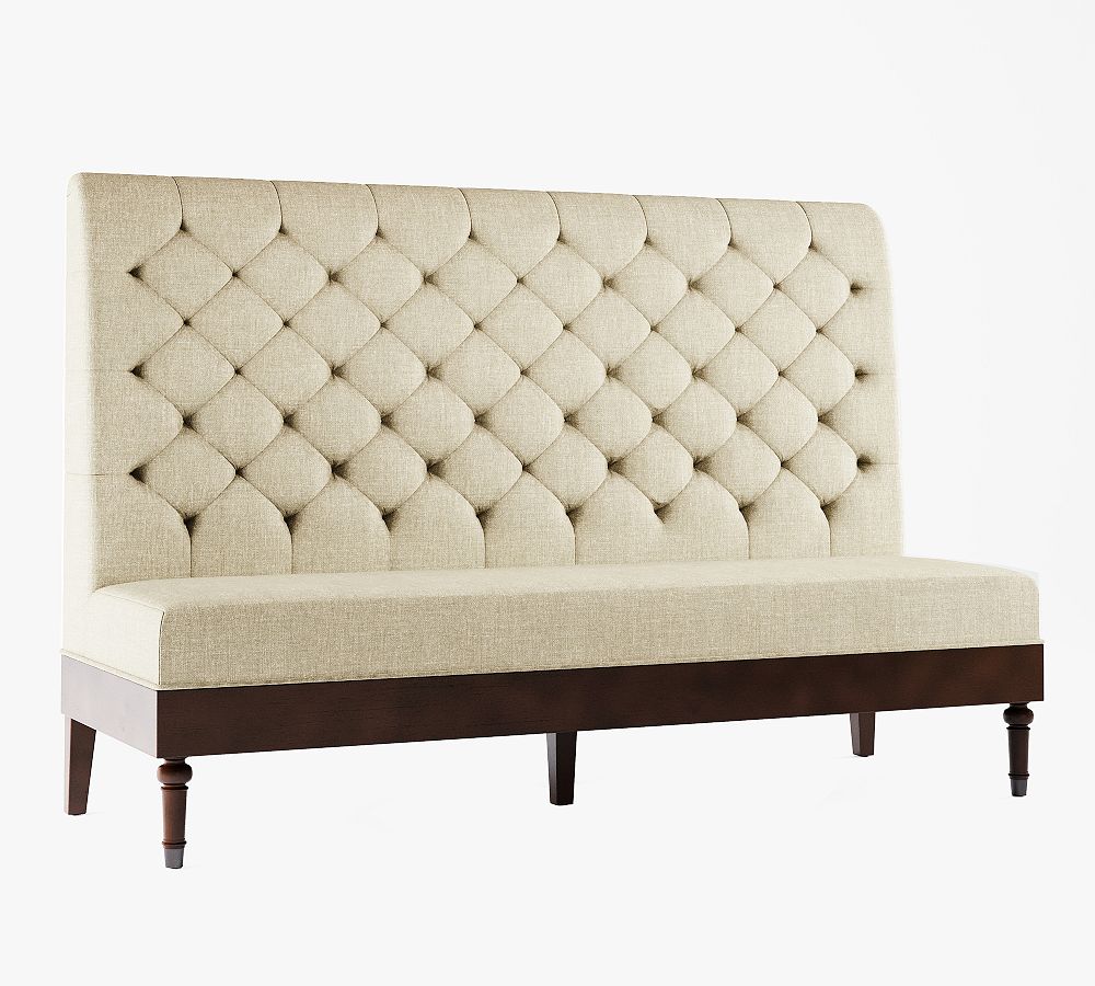 Upholstered banquette 2025 bench with back