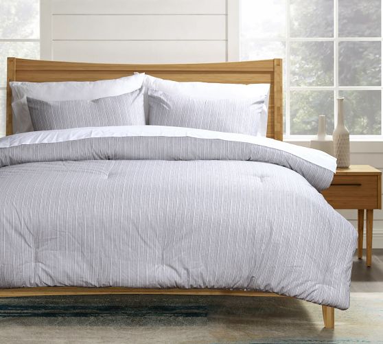 Classic Gray Stripes Twin XL Comforter