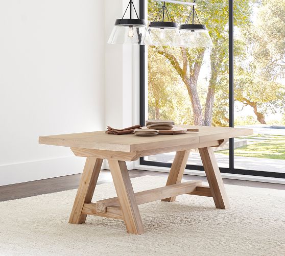 Ezra Extending Dining Table (82" 100") Pottery Barn