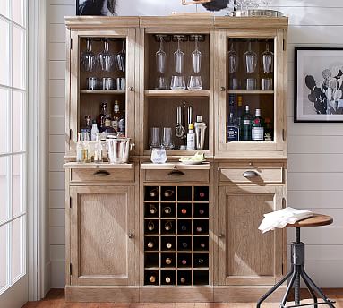 Bar hutch store cabinet