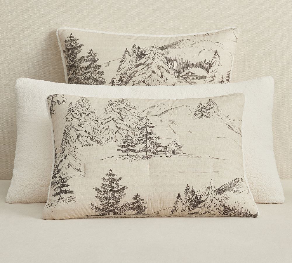 Rustic Forest Sherpa Comforter Sham Pottery Barn