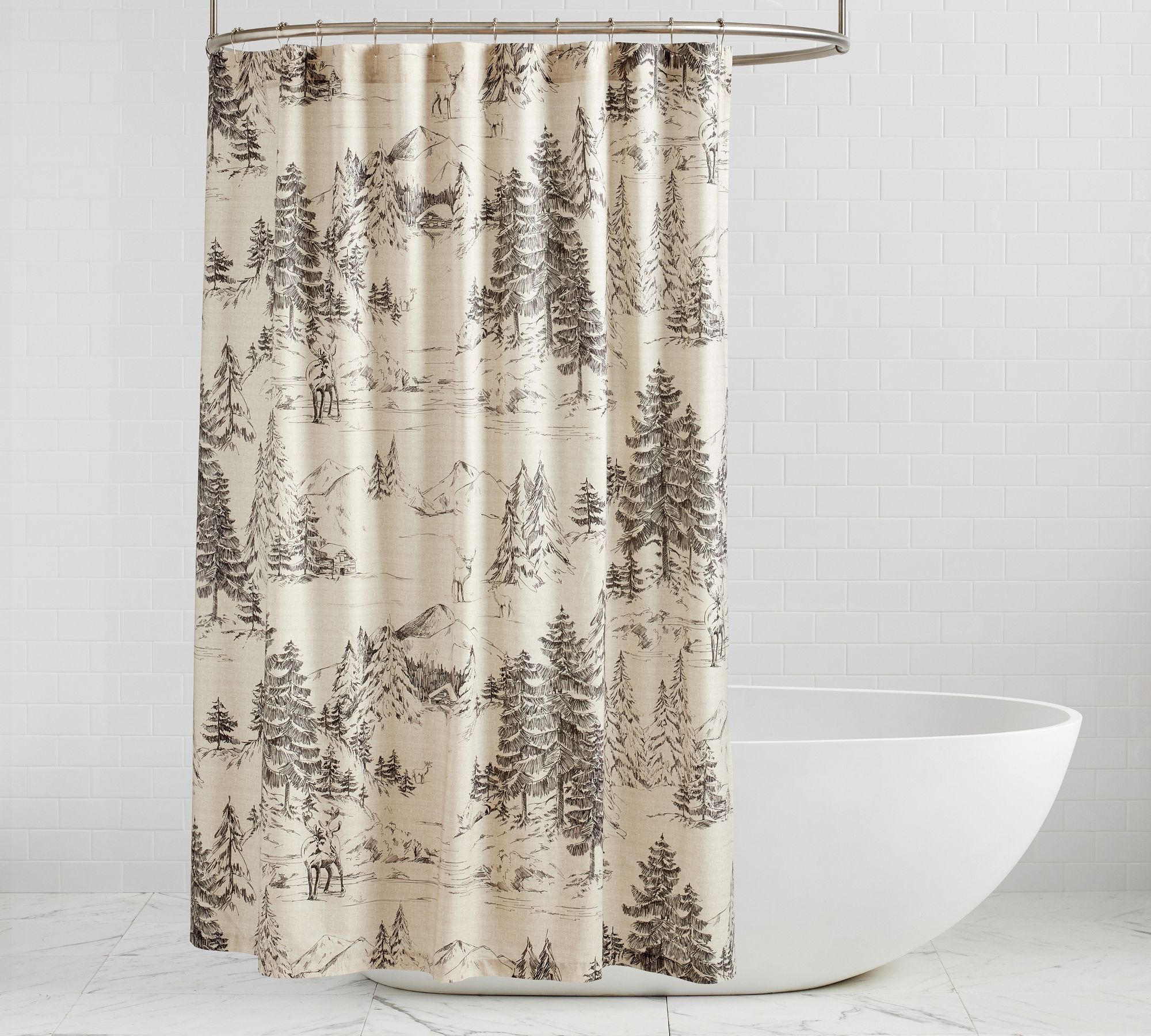 Rustic Forest Shower Curtain