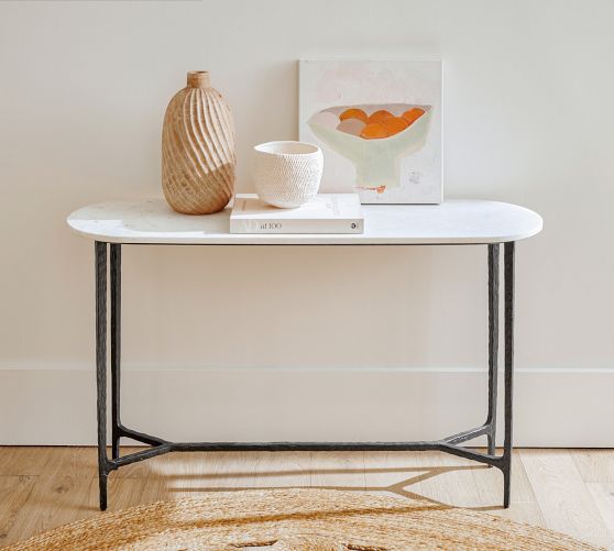 Larkspur Marble Console Table Pottery Barn