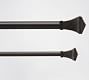 Cast Iron Black Square Finial - Set of 2