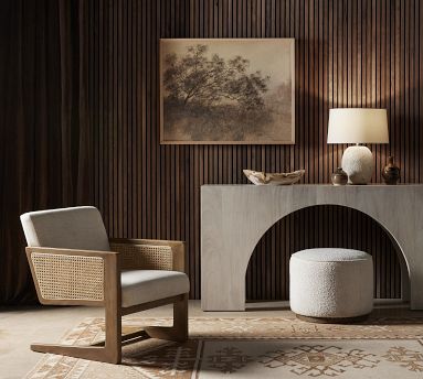 Arroyo Round Ottoman | Pottery Barn