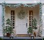 Lit Faux Frosted Pine &amp; Ornaments Wreath &amp; Garland