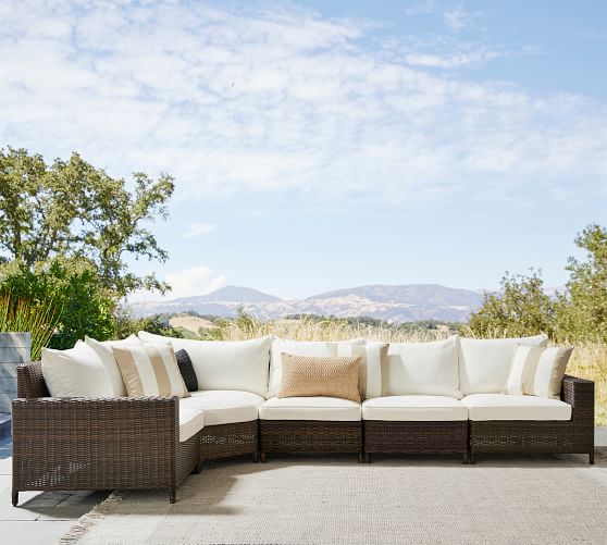 Outdoor lumbar throw top pillows