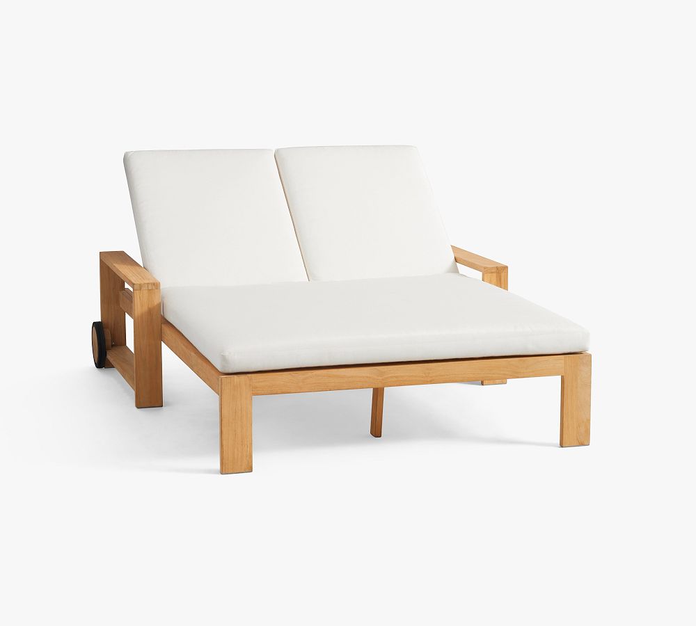 Tillis double teak discount chaise