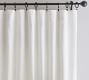Custom Emery Linen Blackout Curtain - White