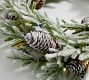 Lit Faux Flocked Mini Pine Wreath