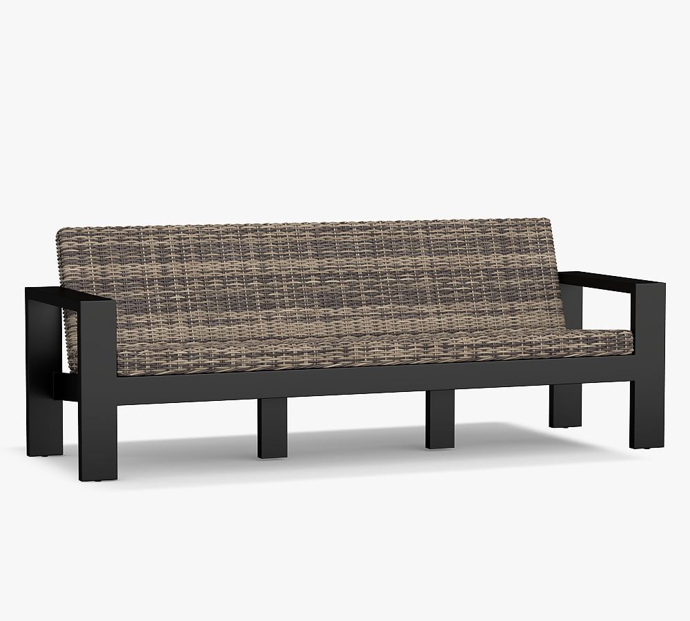 Malibu Metal &amp; Wicker Grand Outdoor Sofa (97&quot;)