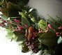 Lit Faux Pine &amp; Berries Wreath &amp; Garland
