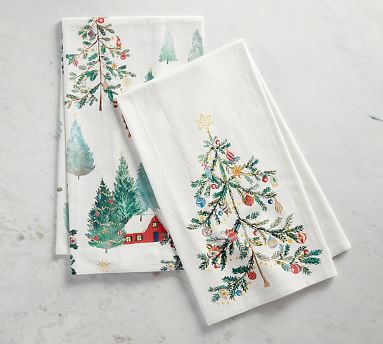 Christmas in the Country Cotton Tea Towels - Set of 2 | Pottery Barn