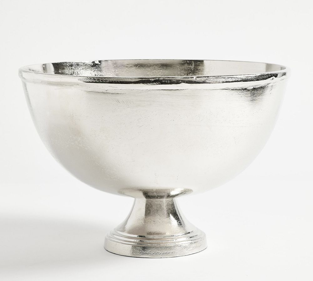 Rustic Metal Handcrafted Footed Champagne Bucket - Silver