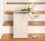 Delilah White Stair Basket With Handles