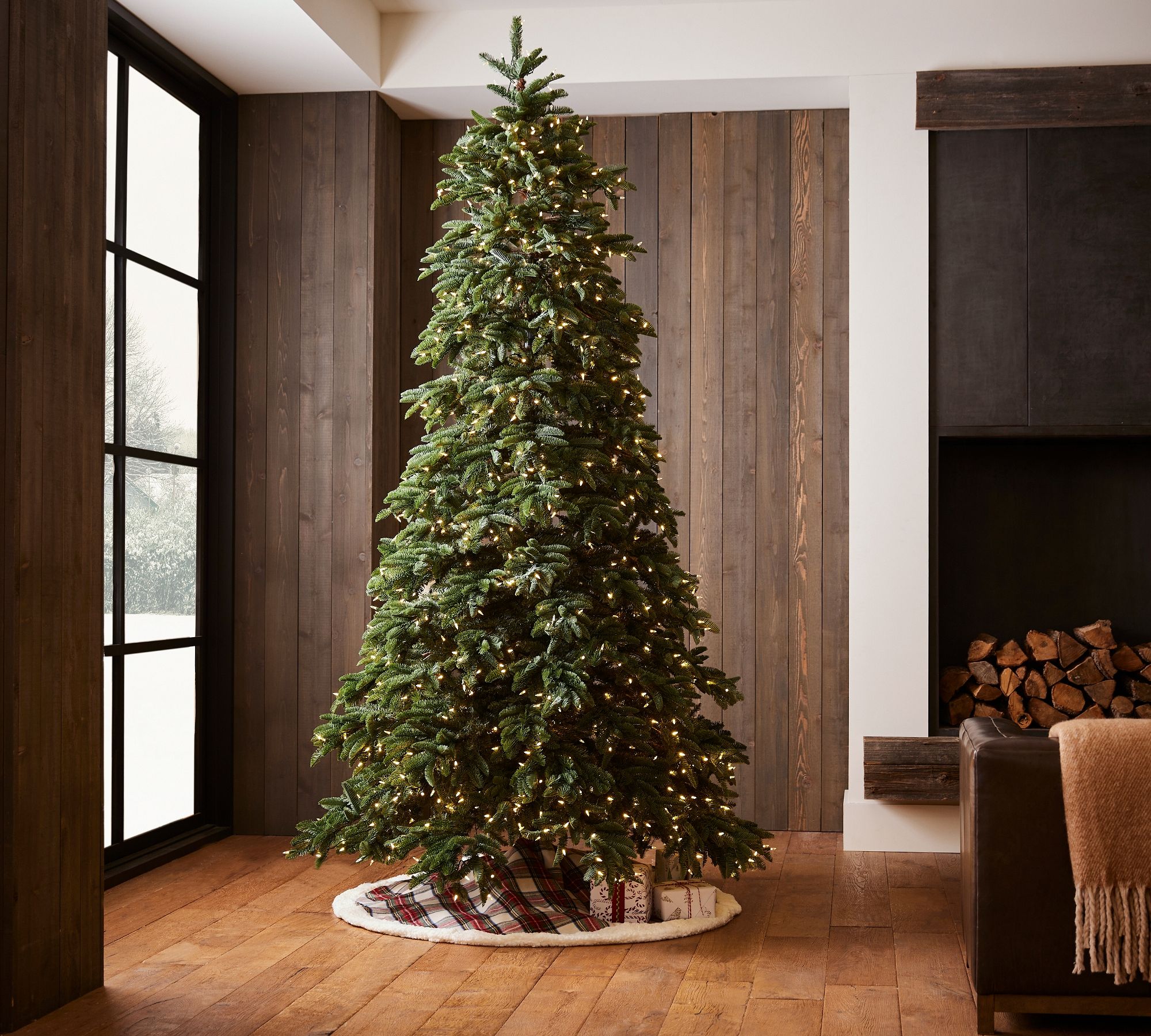 Lit Frasier Fir Faux Christmas Trees