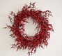 Faux Red Berry Wreath &amp; Garland