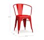 Tavern Stackable Bistro Chair, Red