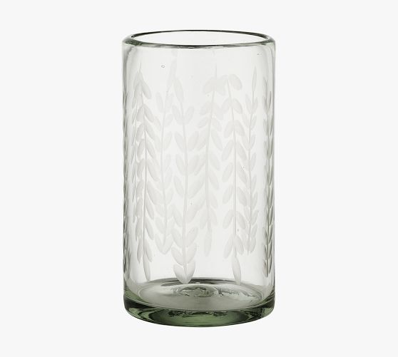 Etched Petals Highball Glass Set | Pottery Barn