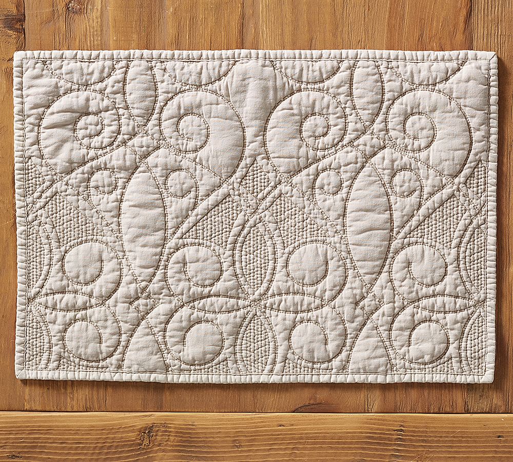 Washed Cotton Quilted Placemat
