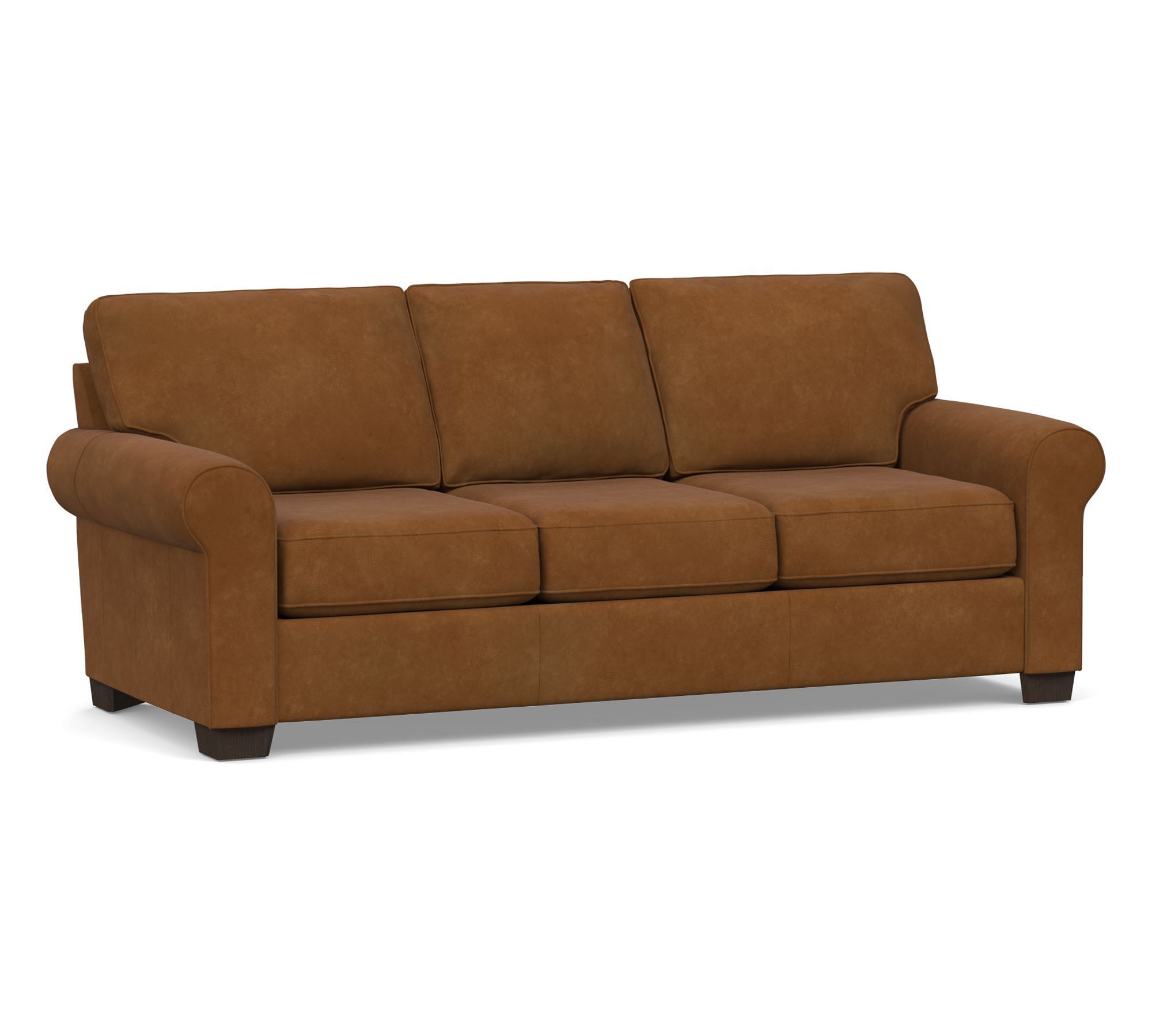 Buchanan Roll Arm Leather Sleeper Sofa (87")