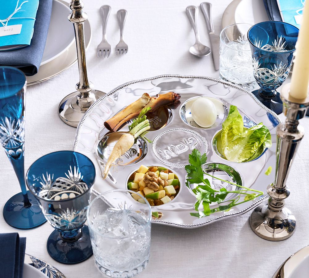Pottery Barn Silver Seder Plate