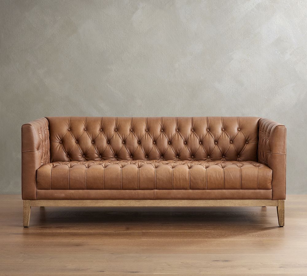 Edgewood Leather Sofa (76&quot;)
