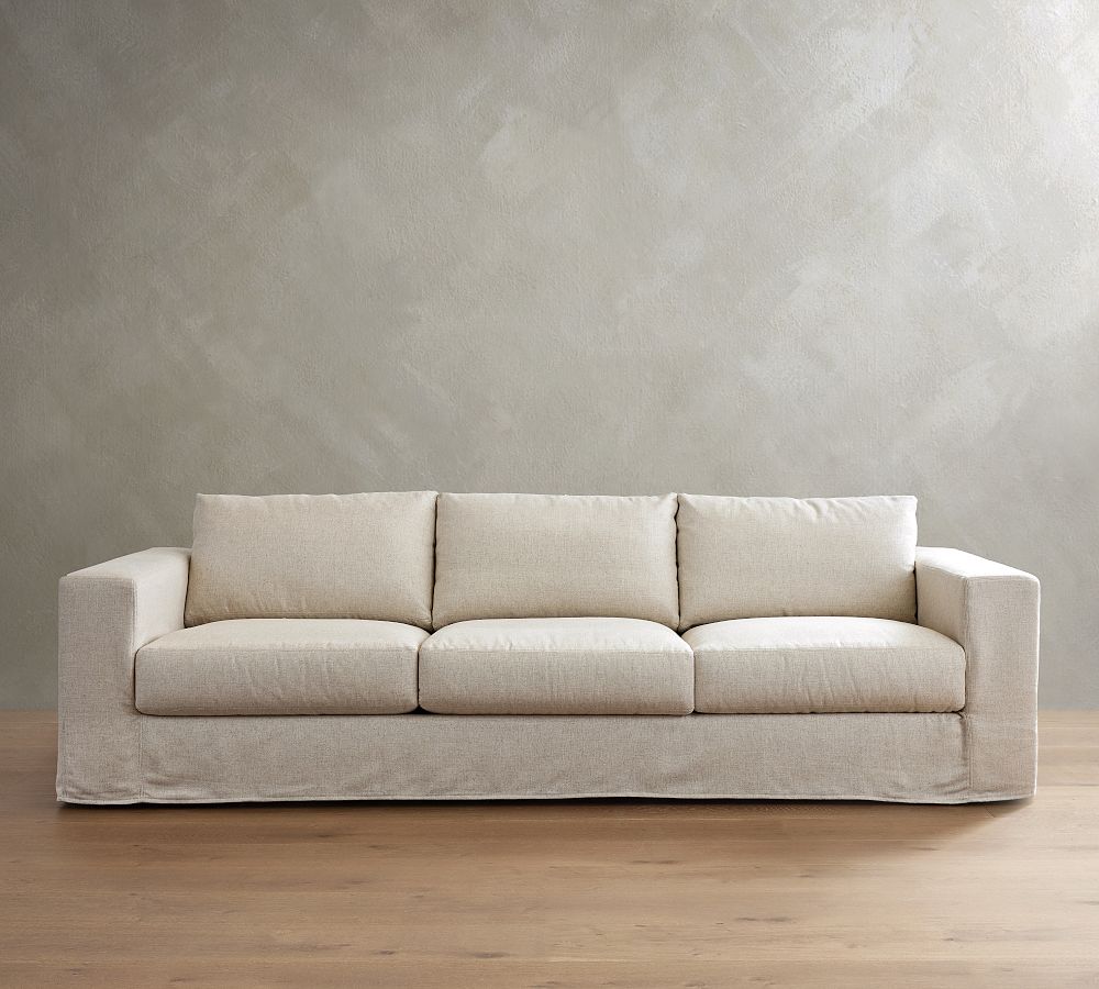 Carmel Wide Arm Slipcovered Sofa (62&quot;&ndash;122&quot;)