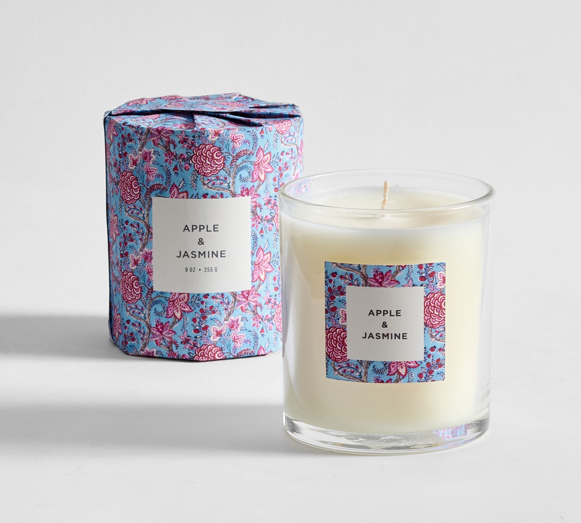 Block Print Paper Wrapped Scented Candle