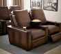 Turner Square Arm Leather Media Chair - Row of 2
