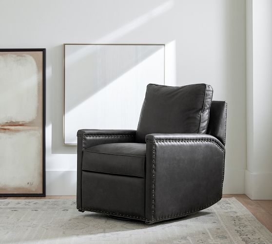 Tyler leather best sale square arm recliner