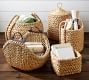 Beachcomber Handwoven Seagrass Wood-Handled Basket