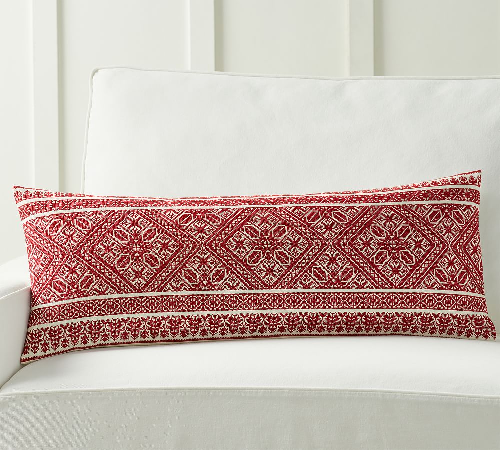 Callia Embroidered Lumbar Pillow Cover