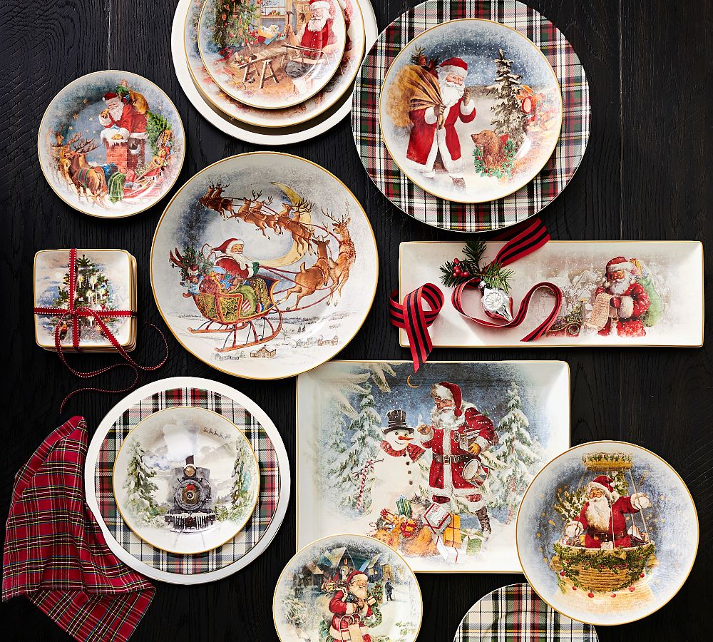 Pottery barn christmas clearance plates