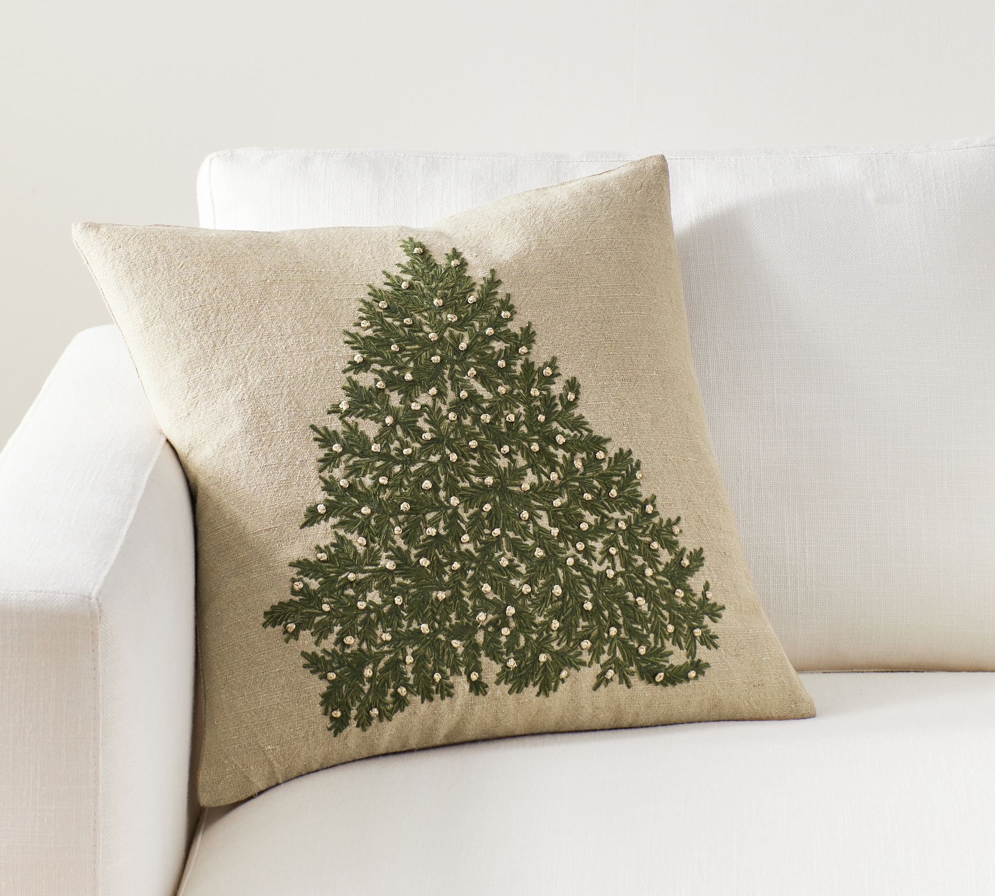 Tree Embellished Pillow