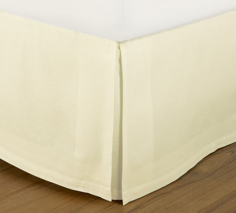 Essential Linen Cotton Bed Skirt - Ivory