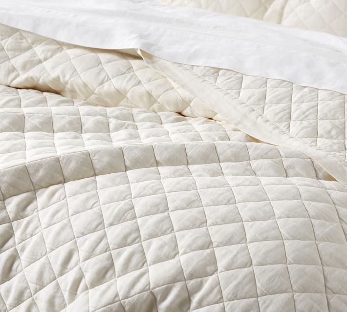 Pottery barn deals flax linen quilt