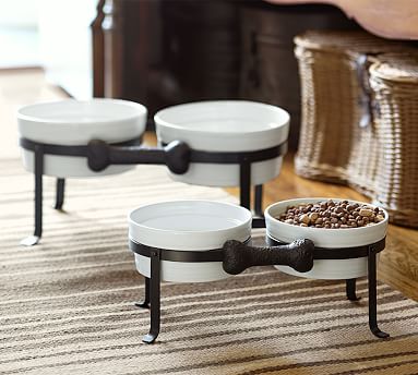 Dog dish online stand