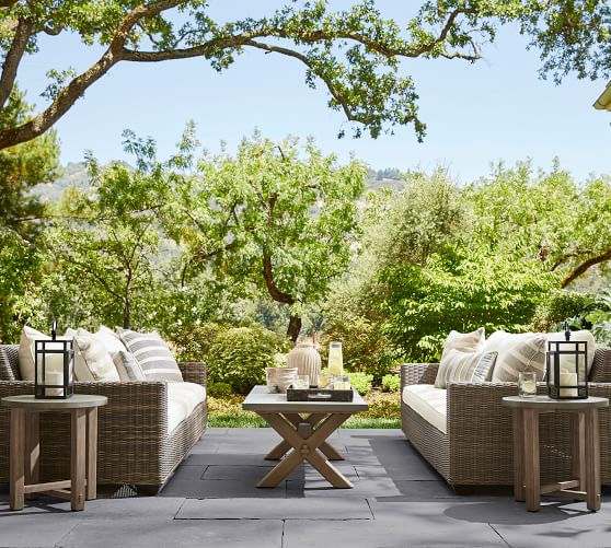 Aviv Striped Outdoor Throw Pillow Pottery Barn