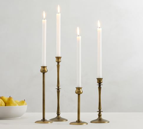 NEW Brass Spike Candle Holder for Pillar Candles 3 - Vintage Style