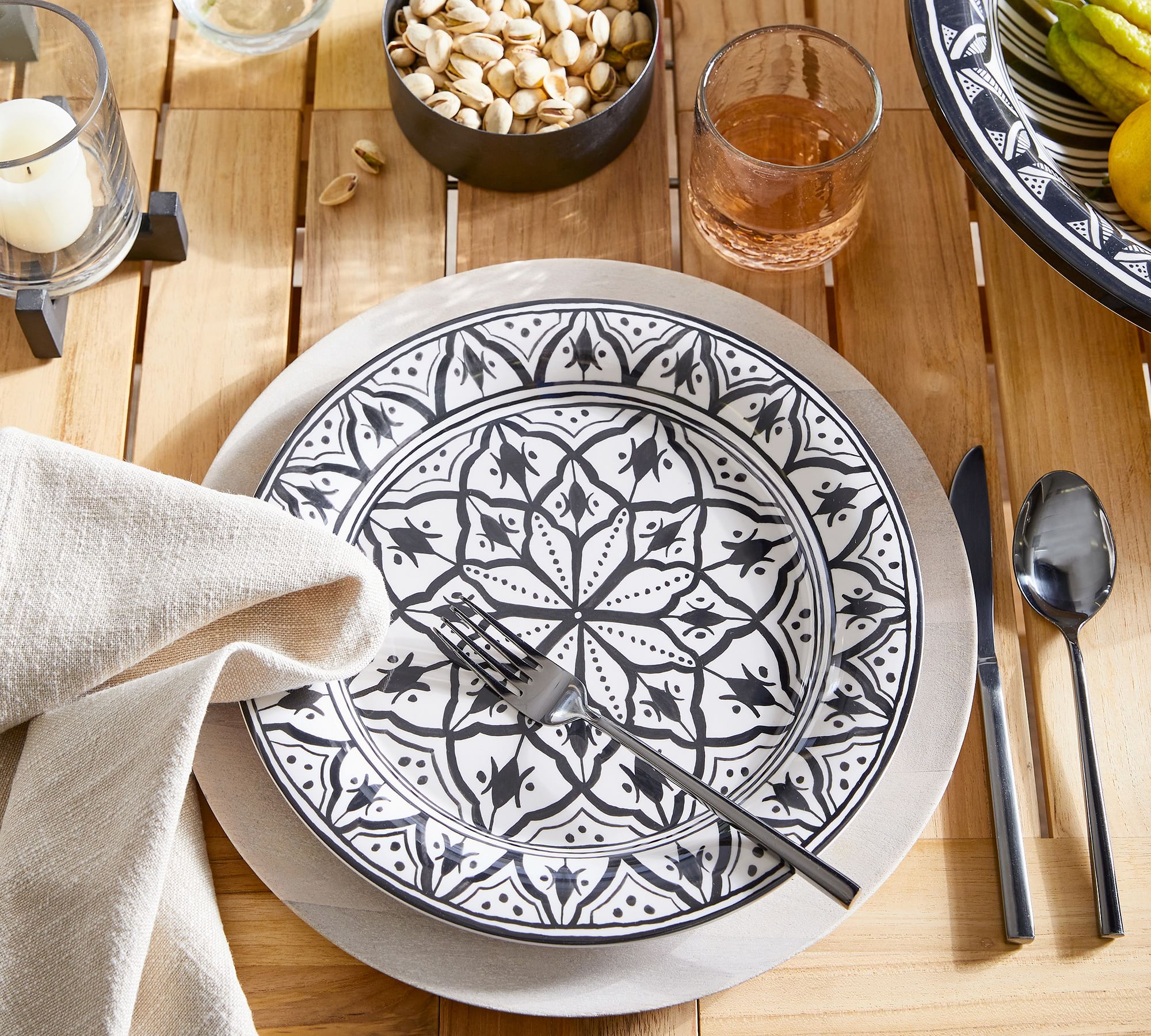 Marrakesh Outdoor Melamine Dinner Plates - Set of 4