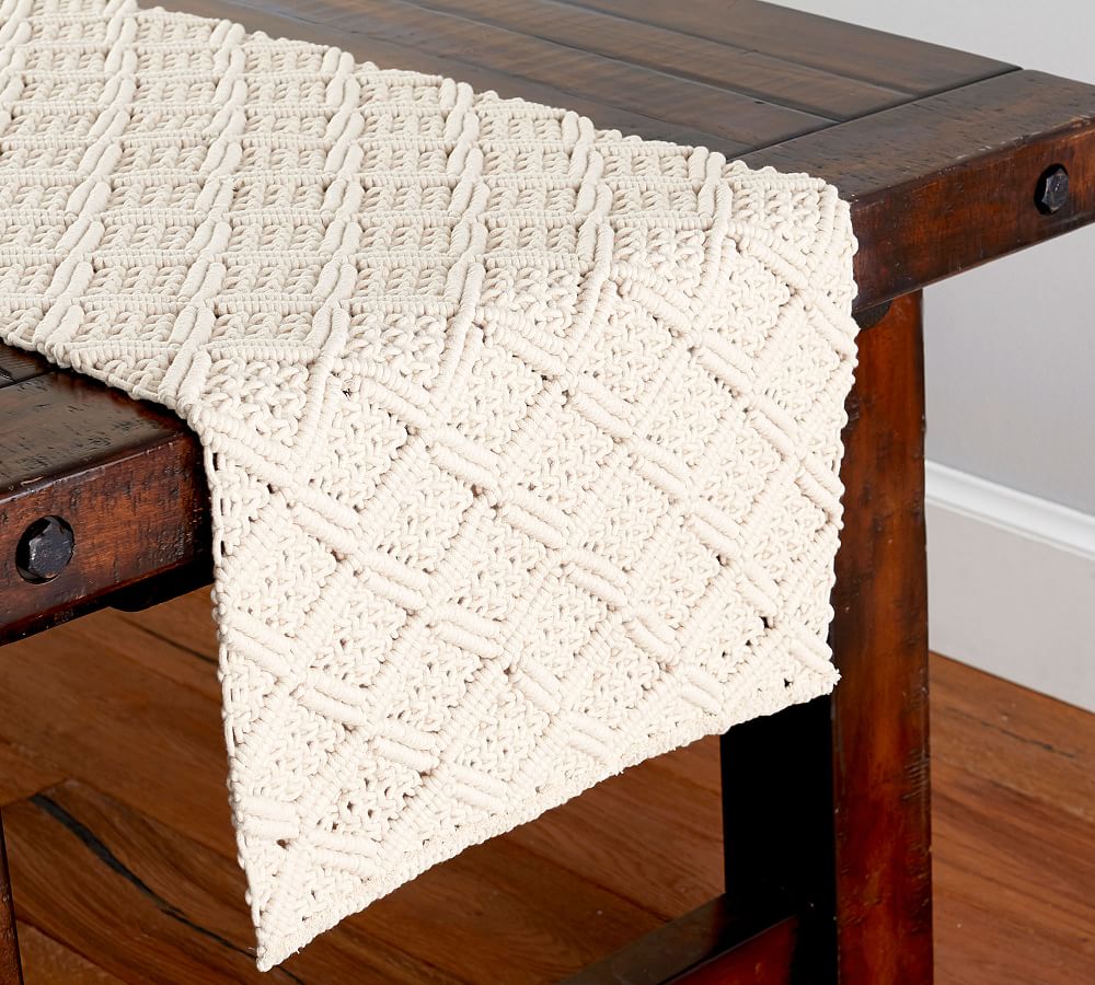 Macrame Handwoven Cotton Table Runner