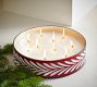 Etched Motif Glass Scented Candle - Fireside Cinnamon