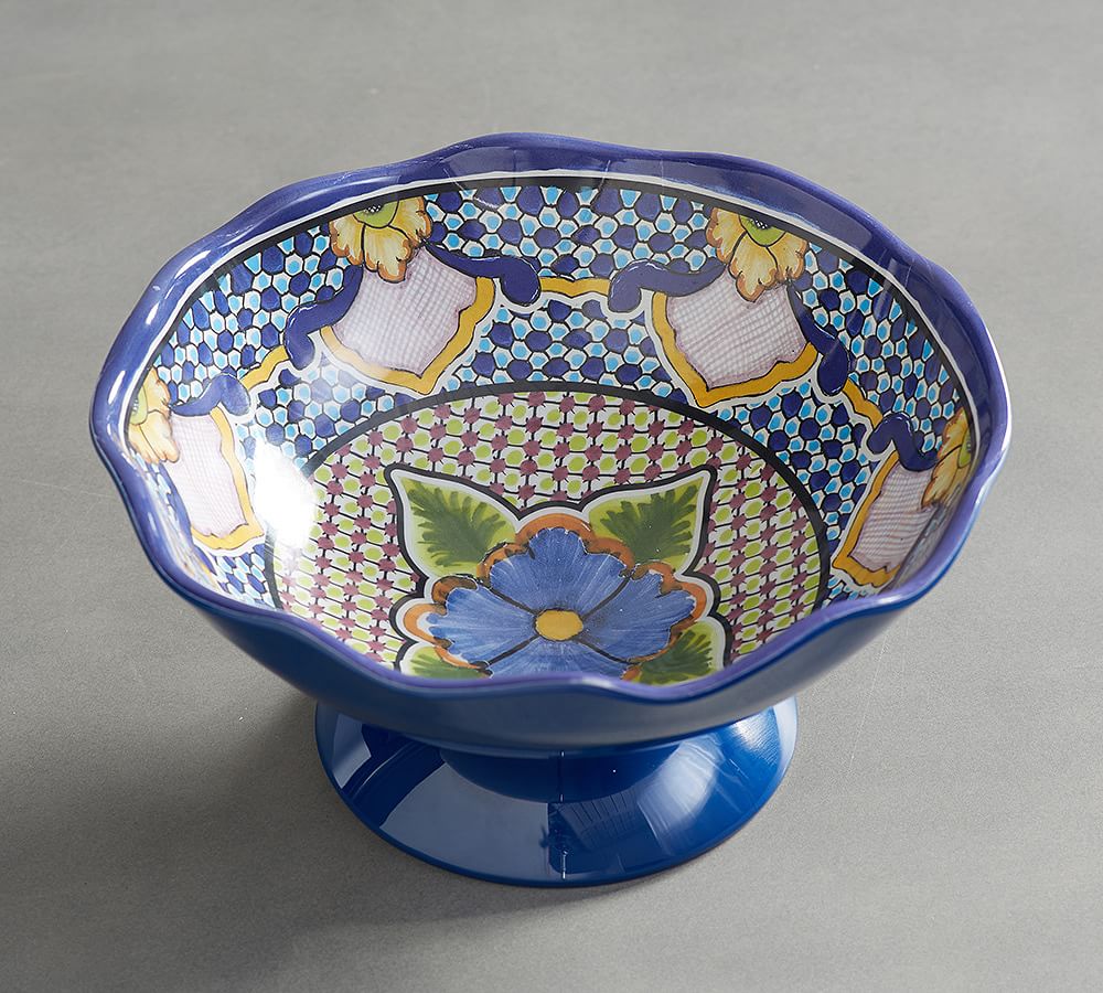 Del Sol Melamine Footed Serving Bowl Pottery Barn