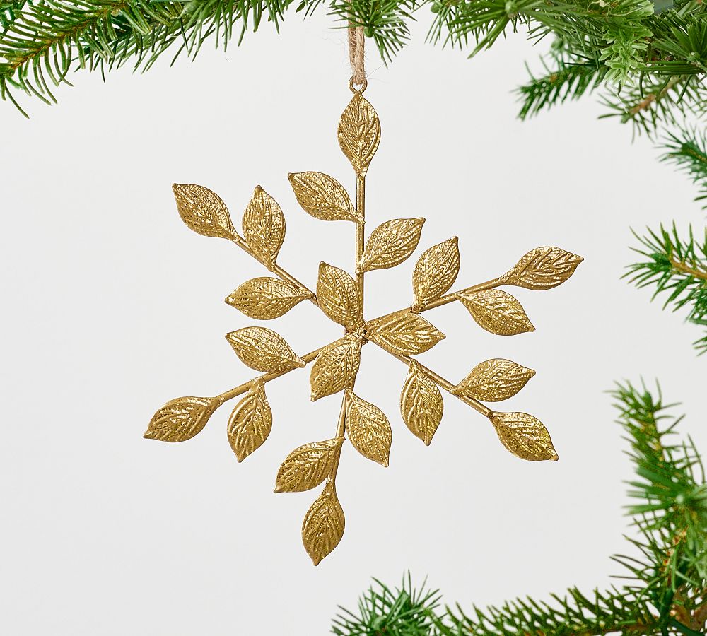 Gold Metal Snowflake Ornament