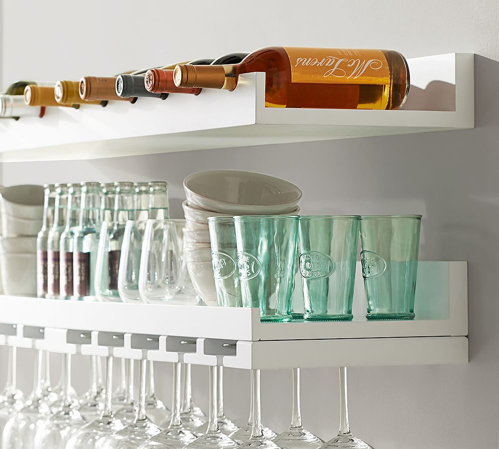 Pottery barn 2025 wine shelves