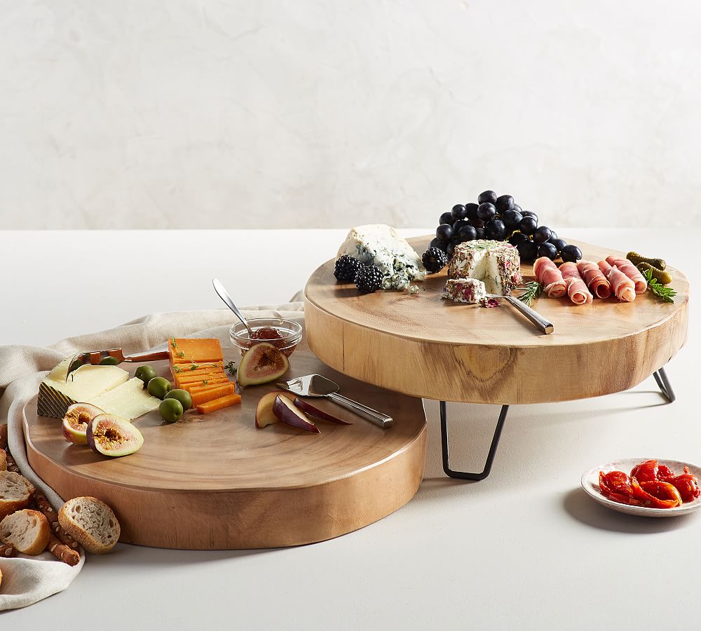 Handcrafted Acacia Wood Slab Cheese &amp; Charcuterie Boards